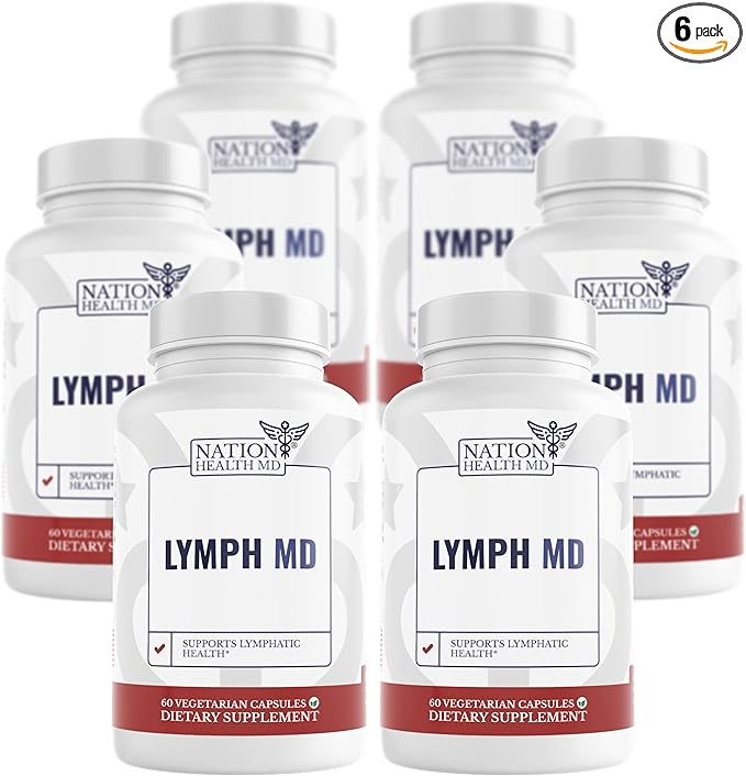 Lymph MD - Lymphatic Drainage Supplement - Lymph System Support for Women & Men - with Bromelain, Echinacea, Burdock Root, Dandelion, Rutin, Kelp & More - 360 Capsules