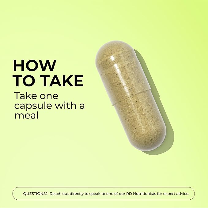 HUM Flatter Me Extra Strength Digestive Enzymes - Fast-Acting Bloat Relief for Digestive Health & Debloating Multi Enzyme, Vegan, 60 Servings
