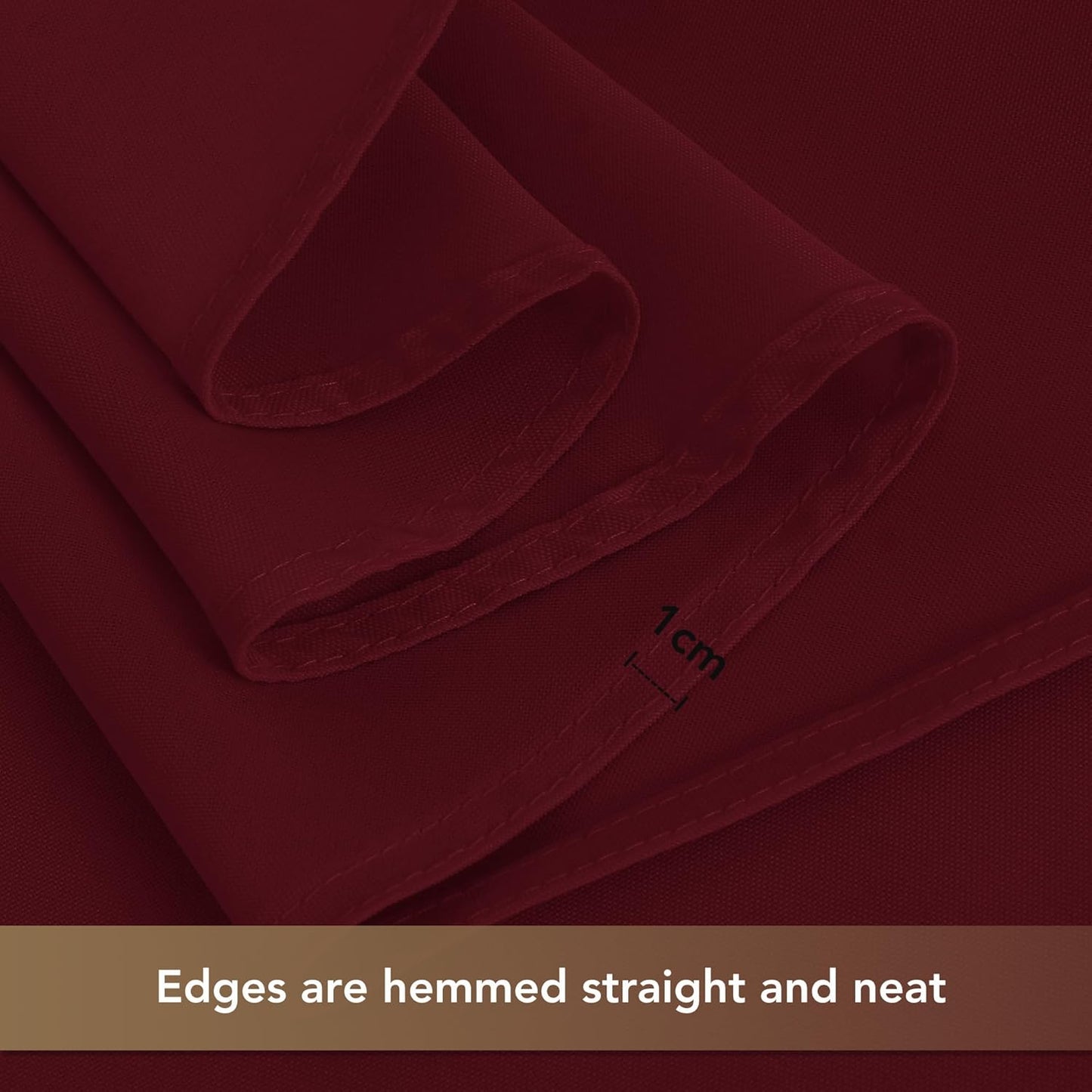 sancua Square Tablecloths 85x85 Inch Burgundy, 2 Pack - Fabric Table Cloth for Square or Round Tables, Washable Polyester Table Cover for Christmas Dinner, Holiday Party, Decorative Display Tables