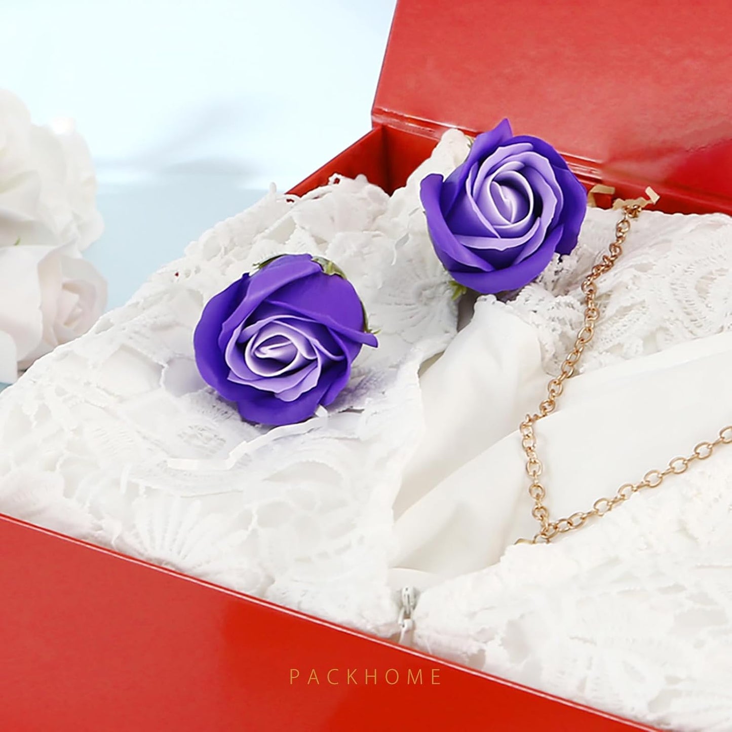 PACKHOME 6 Gift Boxes 11.5x8x2.5 Inches, Sturdy Shirt Boxes with Magnetic Lids for Multiple Occasions (Glossy Red)