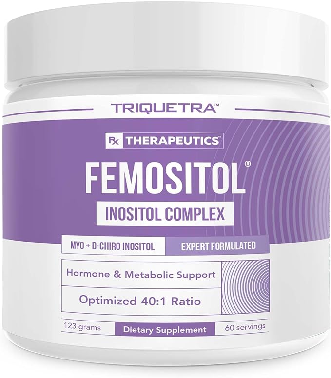 FemoSitol Inositol Powder | Myo-Inositol & D-Chiro Inositol Complex - Clinically Proven 40:1 Ratio (Vitamin B8) | PCOS, Hormonal Balance & Healthy Ovarian Function Support (123 gram – 60 Servings)