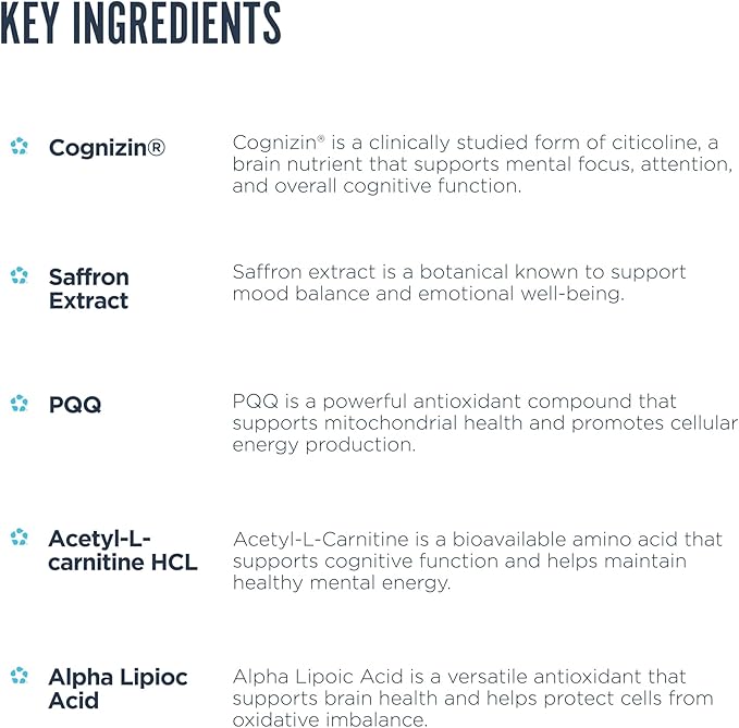 Revive MD Brain Supplements for Memory & Focus, Brain Plus - Stimulant Free Nootropic Supplement for Cognitive Health with Niacin, Vitamin B6 & B12, Acetyl-L-Carnitine HCL & Alpha-GPC- 150 Capsules