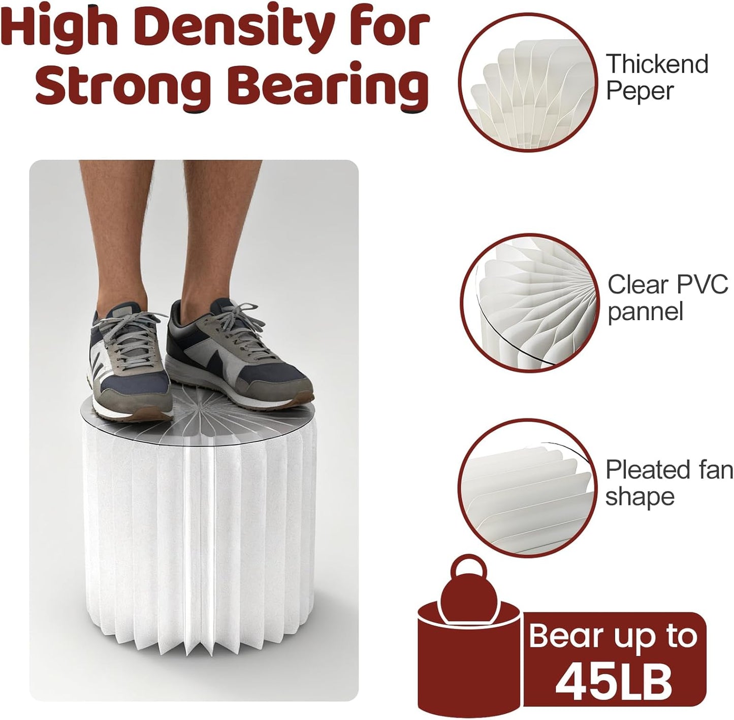 5 Pcs Buffet Risers Food Display Risers for Party Buffet Table, Dessert Table Display Set Cake and Cupcake Stand Combo, Riser Display Stand for Dessert Food Jewelry, White, 4"/8"/12" H