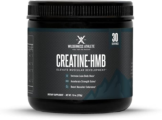 Wilderness Athlete - Creatine HMB - Micronized Creatine Monohydrate Powder HMB and Vitamin D3 Supplement - Creatine Powder Butyrate Supplement - Best Rated Creatine for Women & Men