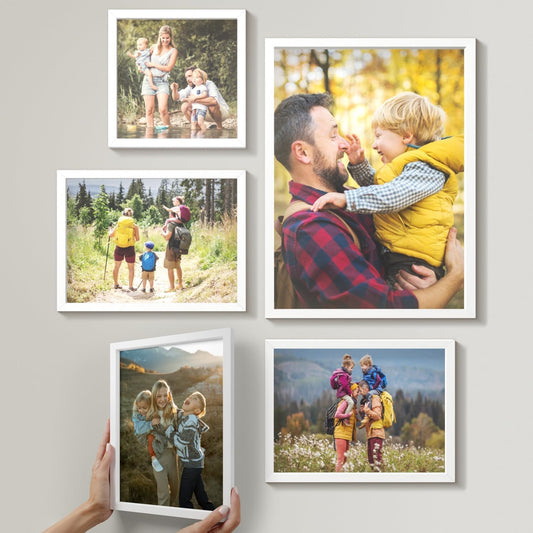 Mixtiles Official - Custom Photo Tiles - Personalized Printed Photos - Magnetic Wall Frames - Adhesive Sticker, No Nails - Various Sizes and Frames - offbeat-set-5-Tile - Clean Frame