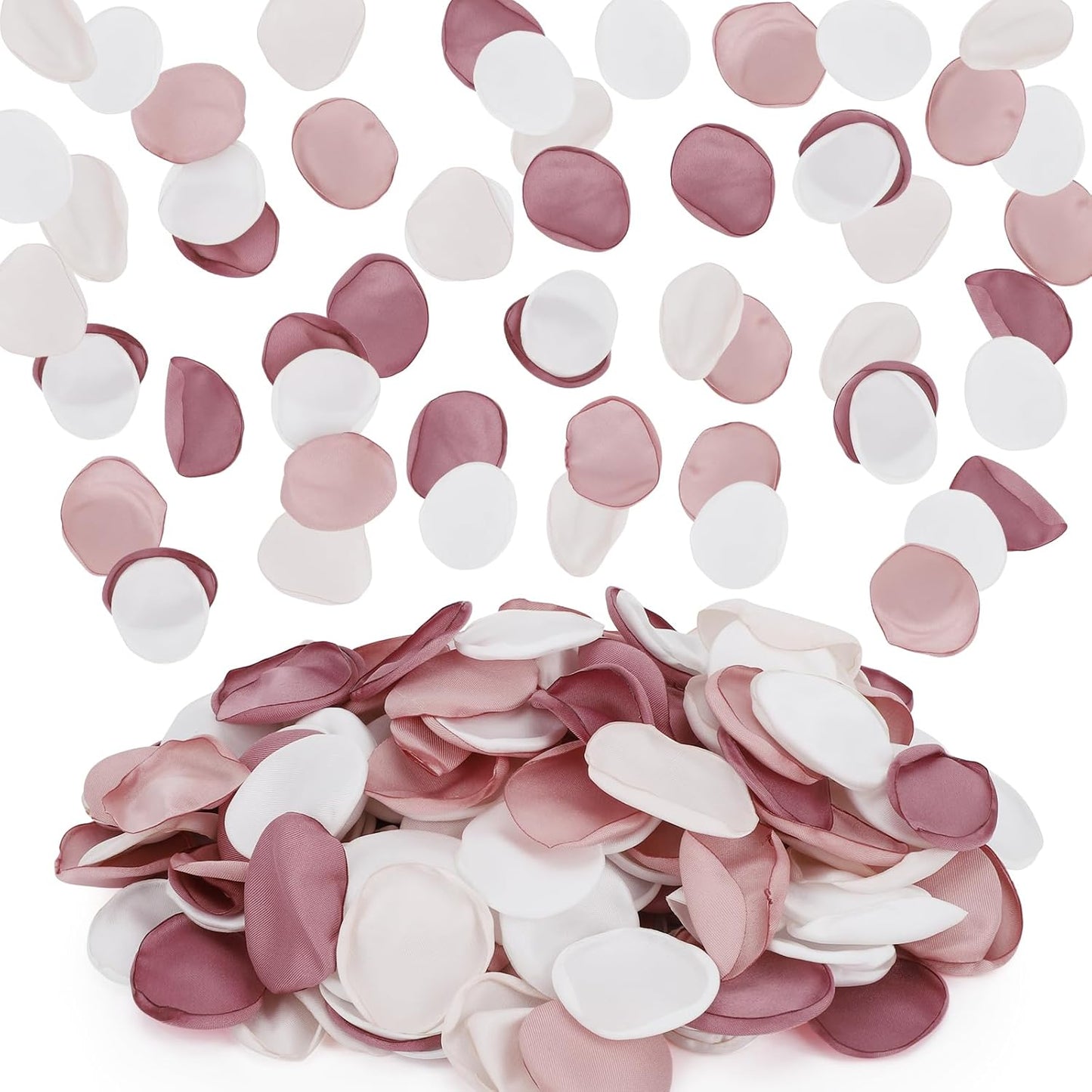 Suream 300 Pieces Silk Rose Petals, Faux Flowers Petals for Flower Girl Basket, Aisle Decorations for Wedding Ceremony, Romantic Dinner Table Centerpieces Bridal Shower Party Decor