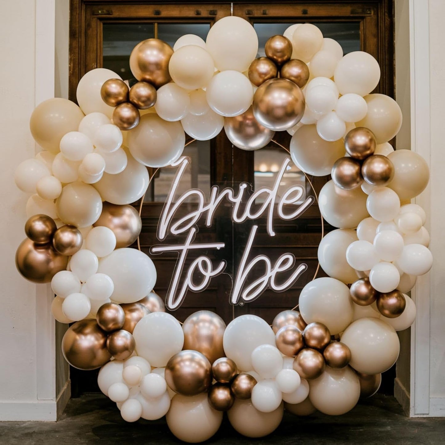 Gold and White Balloons, 12 Inch Gold Balloons, Nude Metallic Champagne Gold Balloons, Pearl White Clear Latex Balloons for Wedding Engagement Anniversary Men Women Birthday Party Decorations
