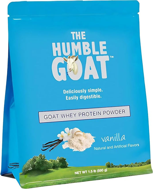 Grass Fed Whey Protein Powder Vanilla 1.5 lb – Made from Goat Milk, Easy to Digest, Clean Taste, Non-GMO, Gluten-Free & Versatile Vanilla Whey Protein Powder, Made in USA