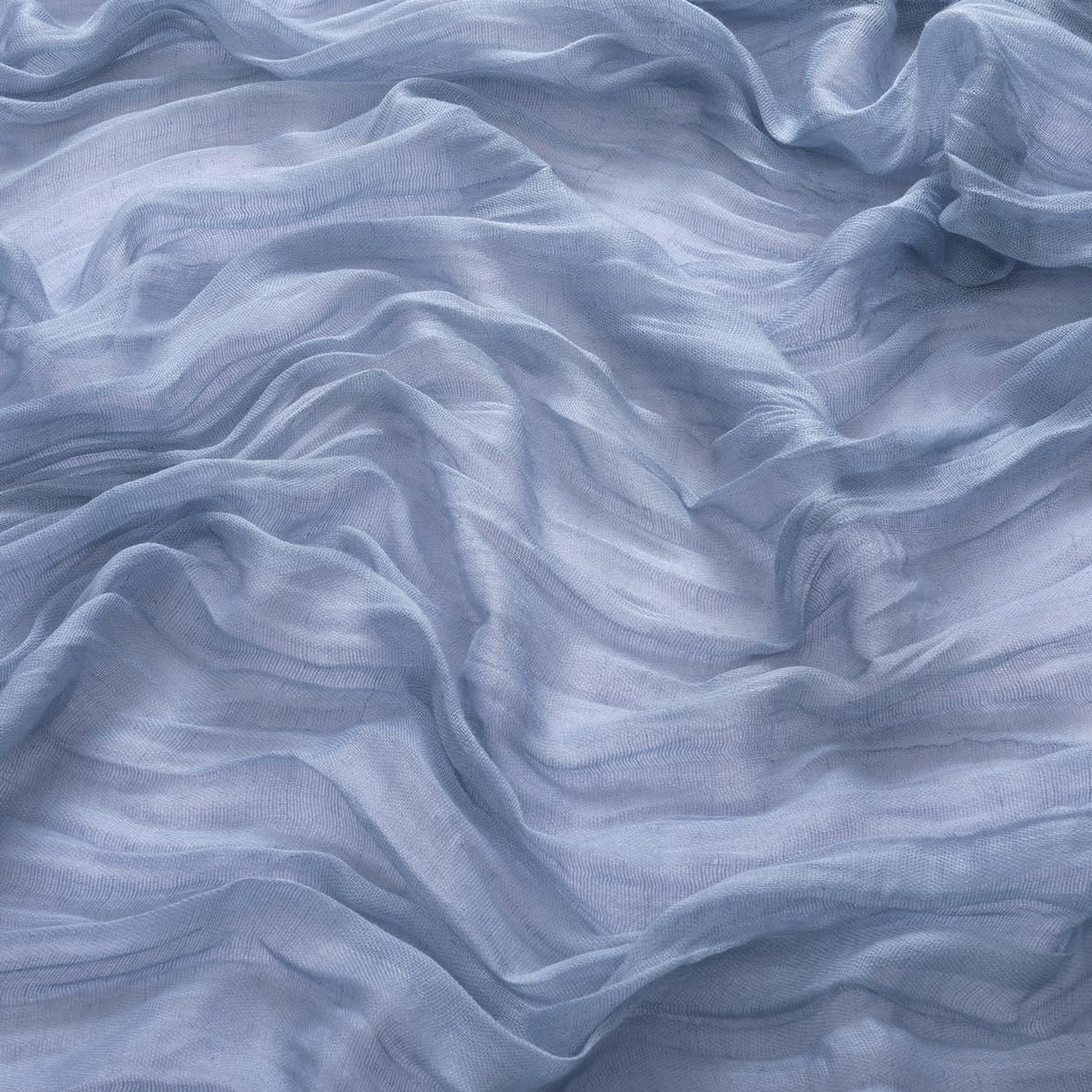 MLMW Dusty Blue Table Runner Cheesecloth Gender Reveal Boho Gauze Rustic Cheese Cloth Table Runner 160 inch Sheer 13.3ft for Wedding Party Baby Bridal Shower Birthday