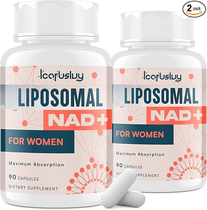 2000MG NAD+ Supplement for Women, with Ashwagandha, Maca, Black Cohosh & Ginkgo Biloba, NMN Alternative, Max Absorption - Liposomal NAD+, Menopause, Focus, Energy, Aging Combat, 180 Capsules
