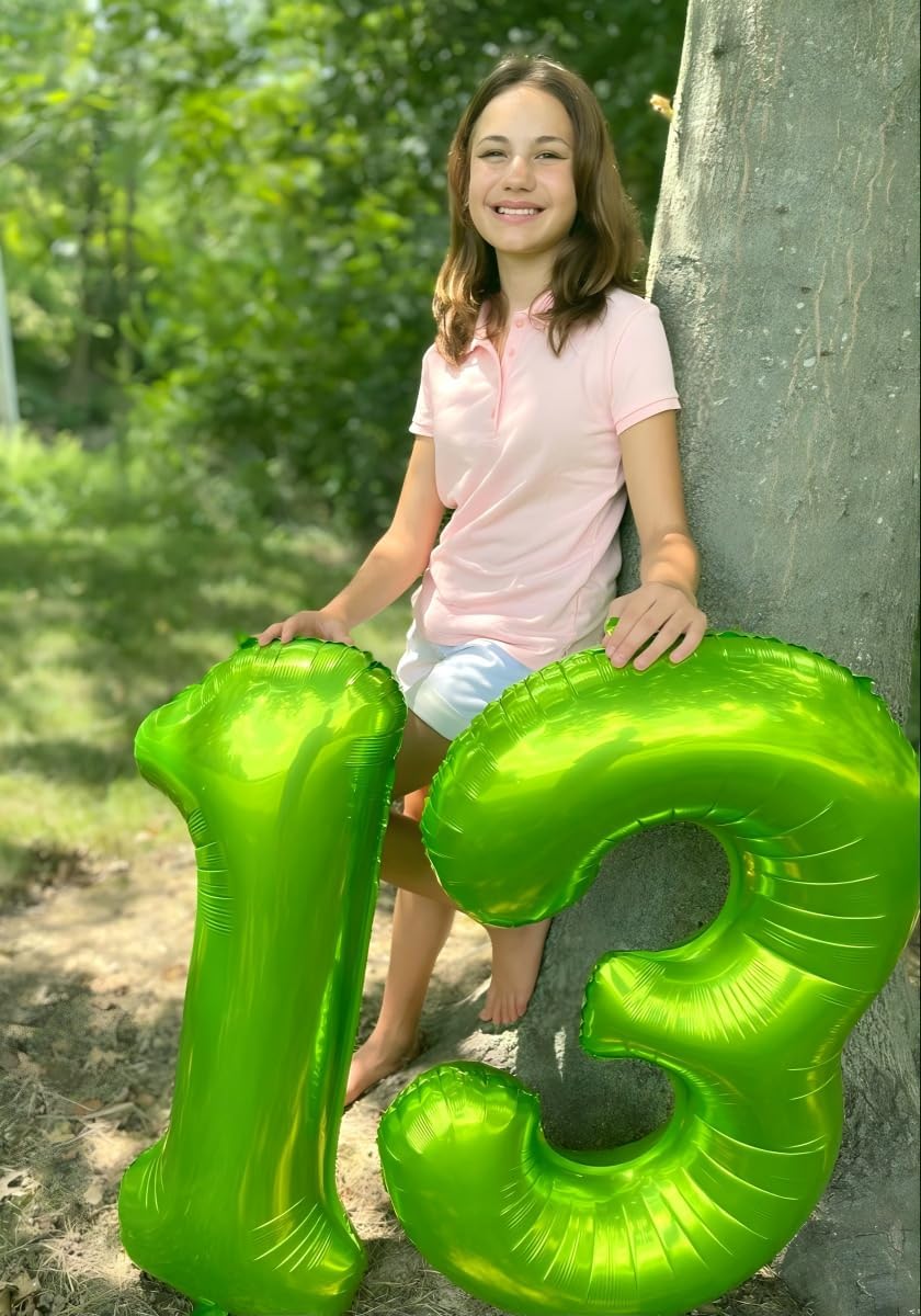 Light Green Number 1 Balloon 40 inch, Number 1 Birthday Balloons for Boy Girl, Light Green Foil One Balloon for 1st 10 11 12 16 18 Birthday Party, Anniversary Celebration Number Balloons Decorations