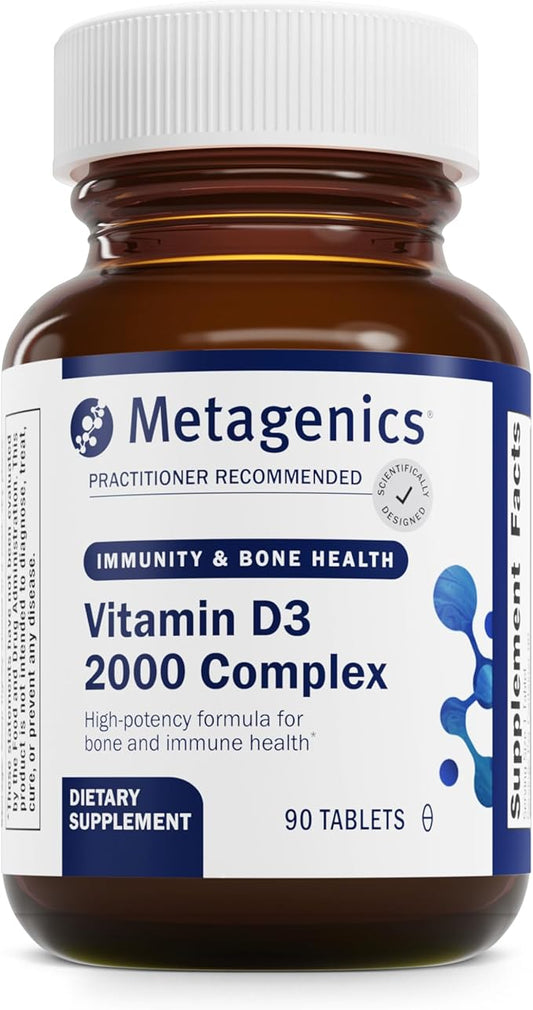 Metagenics D3 2000 Complex - Vitamin D3 Supplement - With Isoflavones for Absorption* - Bone Health & Immune Support* - Non-GMO & Gluten Free - 90 Count