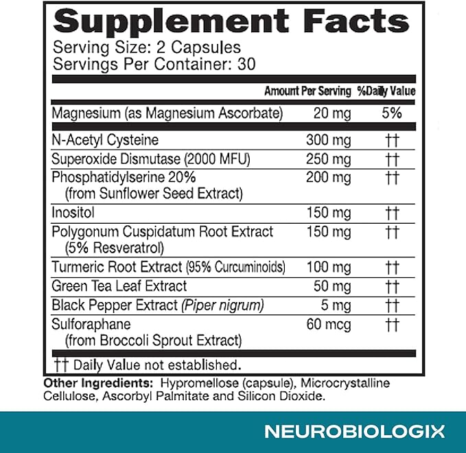 NAS Enhancer - Advanced Antioxidant & Energy Supplement – Supports Cellular Detox & Defense, Metabolic Balance & Longevity with NRF2 Activator, Turmeric, Piperine & Glutathione - 60 Veg Capsules