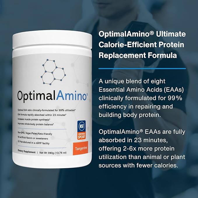Amino Acid Powder | 99% Utilized Essential Amino Acid (EAA) Supplement | Pre/Post Workout & Muscle Recovery | NSF for Sport Certified | Tangerine Flavor