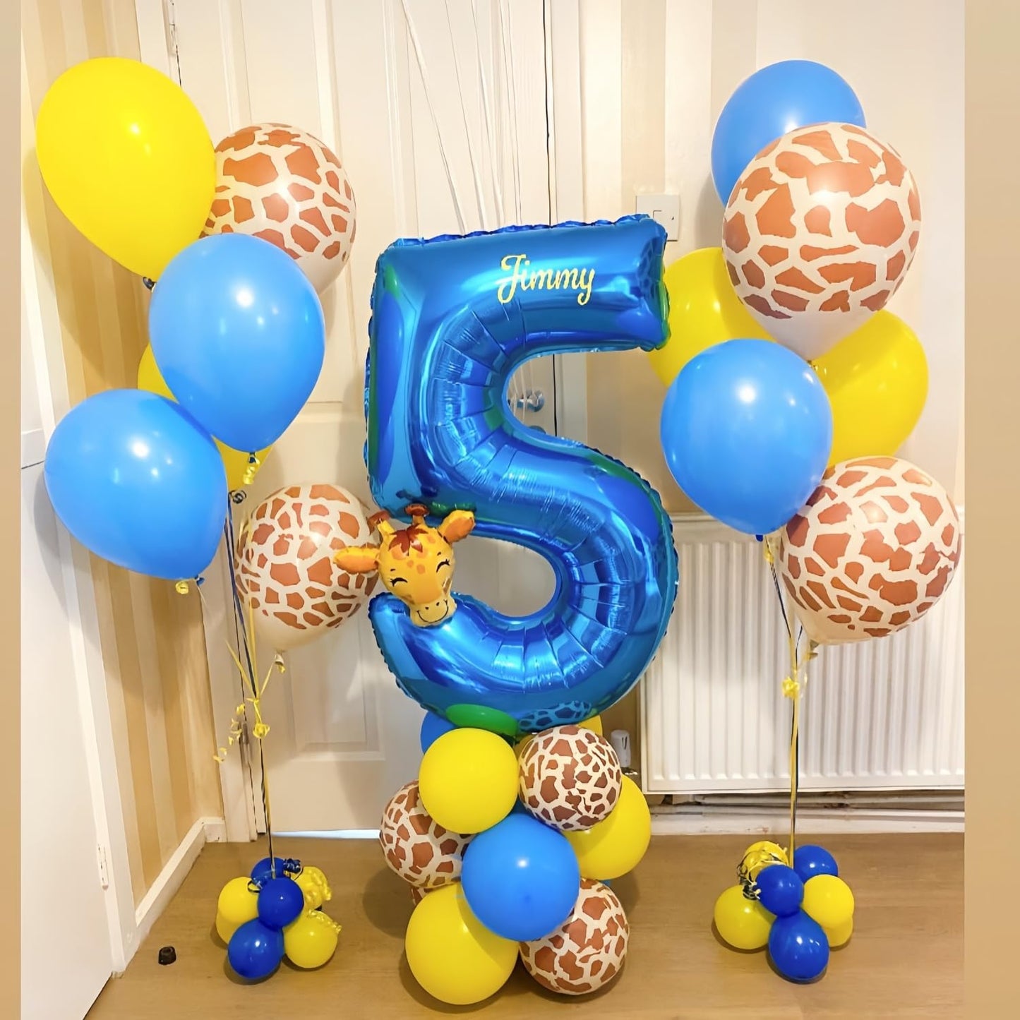 Blue 6 Balloon Number,40 Inch Number 6 Balloon Big Blue 6 Foil Mylar Helium Balloon for Birthday Party Decorations