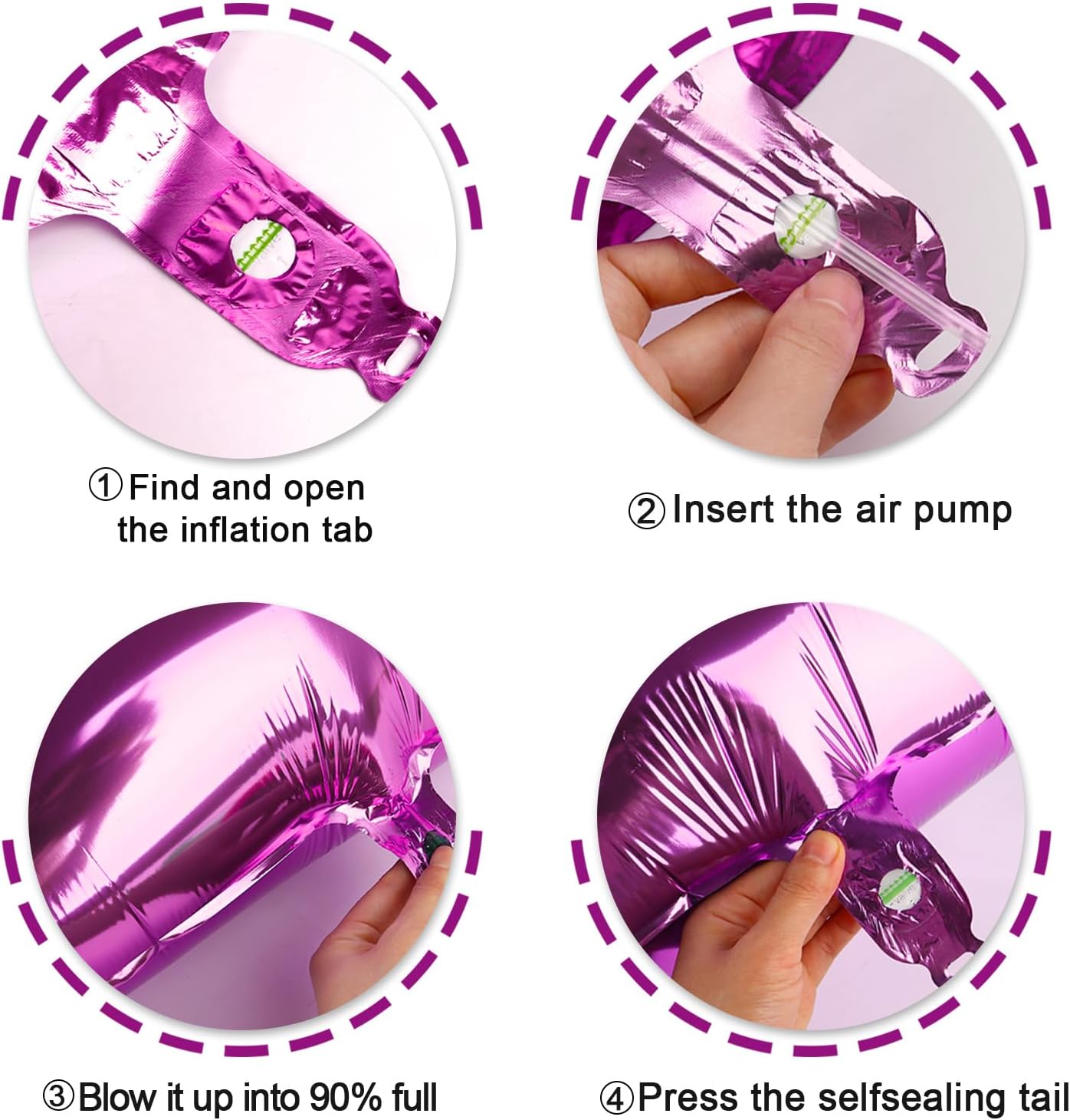 Rosy Purple 40 Inch Large Number 5 Birthday Balloon, Five 5th 15 25 35 50 55 Birthday Celebration Decorations, Rosy Purple Foil 5 Mylar Helium Balloons Girl Boy Anniversary Party Supplies