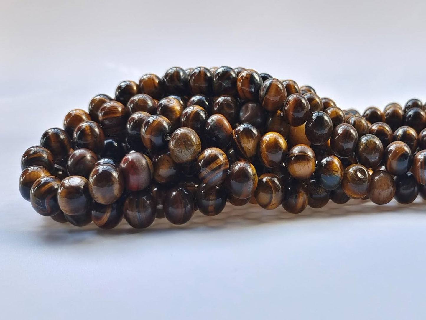 Stone Beads 6mm 140pcs Yellow Tiger Eye Beads Round Loose Gemstones Beads for Bracelet Necklace Jewelry Making (6mm, 60614 Yellow Tiger Eye)