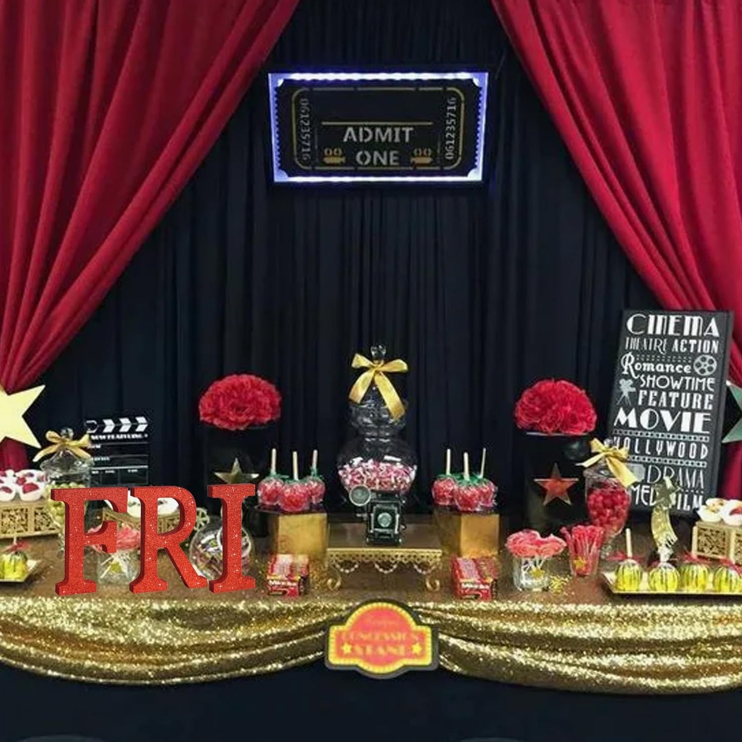 TONIFUL 8 Inch Red Glitter Letter I Table Centerpiece A-Z Red Birthday Party Decorations,Red Alphabet I for Birthday,Chrismas,Graduation,Bridal Shower,Wedding,Anniversary Party Supplies