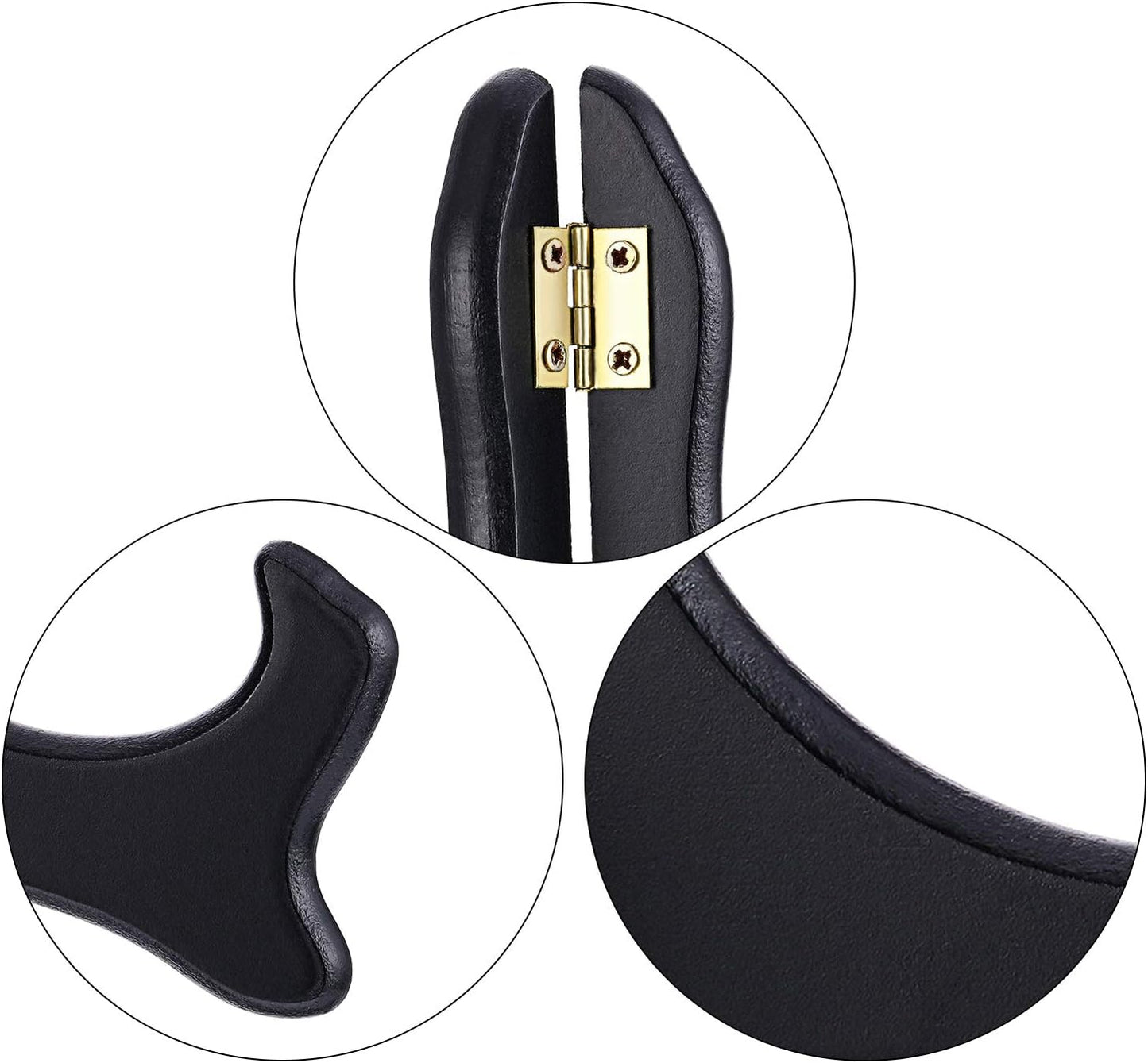 Tatuo 4 Pack Black Wooden Display Stand Plate Stands (5 Inch, Black)