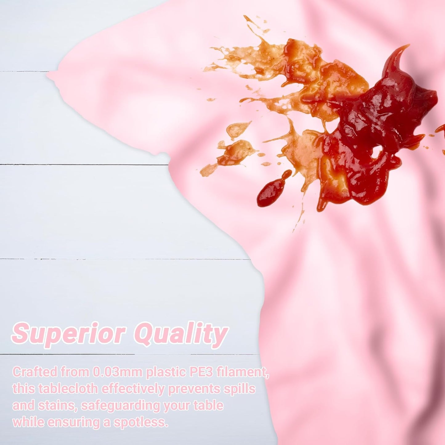 4 PCS Plastic Table Cloth Disposable, 54 x 108 Inches Pink Tablecloth, Plastic Table Cover Rectangle Tablecloth for Baby Shower Decorations and Wedding Party, Tablecloths of Leakproof Home Essentials