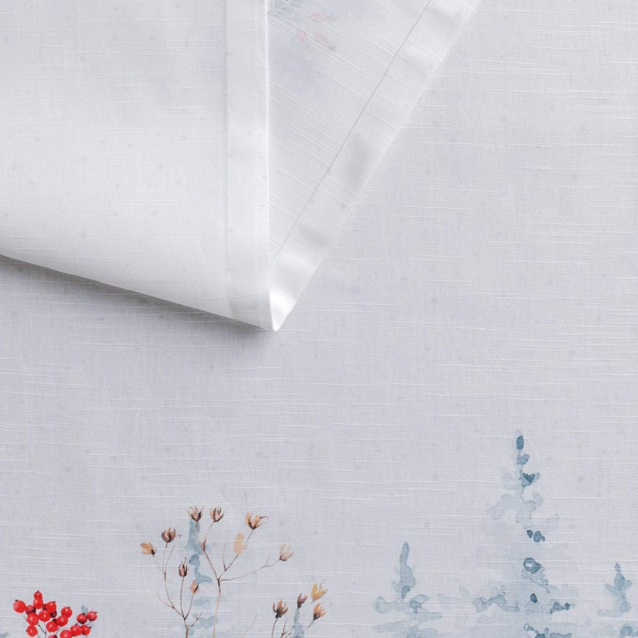 Maison d' Hermine Table Runner 100% Cotton Single Layer Table Runners 60 inches Long for Thanksgiving Christmas Decorations Home Kitchen Dining Party Wedding (Morzine, 14.5" x 60")