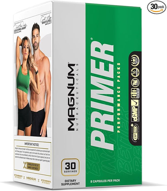 Magnum Nutraceuticals Primer Vitamin Packs for Women & Men, Daily Nutrient Supplement - Travel-Friendly Multivitamin Support Heart, Joint, Digestive, & Organ Health (30 Pack)