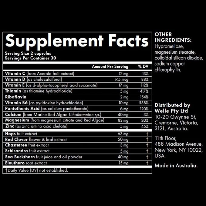 WelleCo PMS Elixir and The Goddess Elixir Bundle | Premenstrual Support Supplement for Women, Magnesium and Ashwagandha Capsules with Iron, Iodine | Hormone Balance for Women, Supports Perimenopause