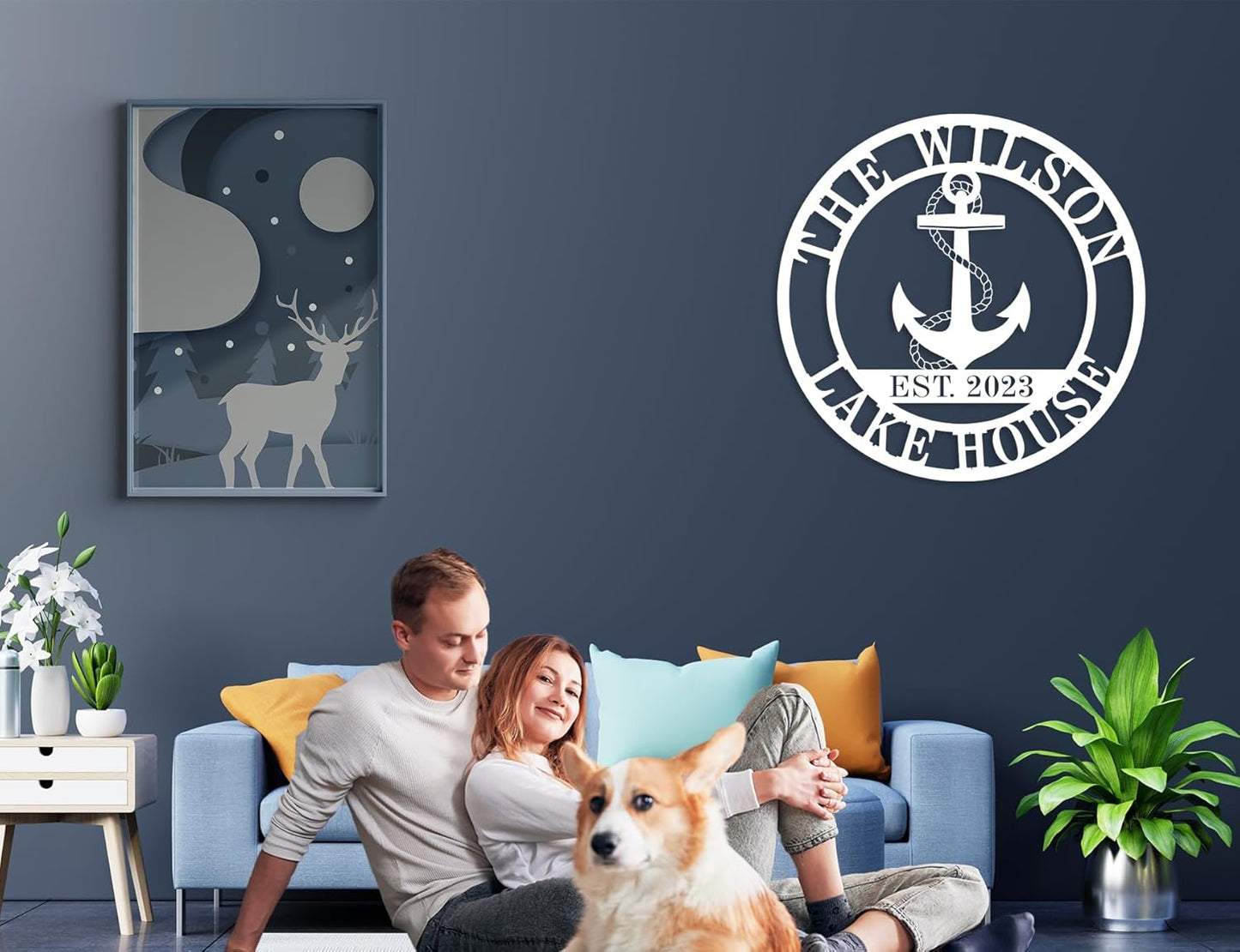 Personalized Lake House Decor, Custom Nautical Wall Decor, Nautical Decor for Home, Outdoor Metal Lake House Signs