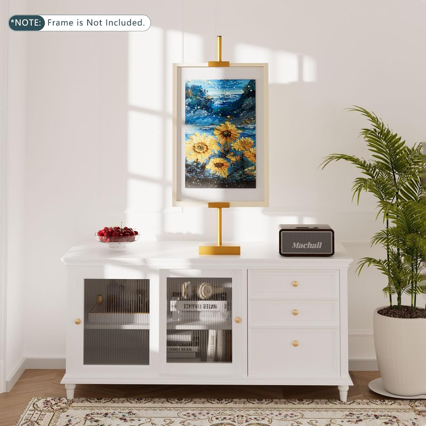 Tabletop Picture Frame Stand, Adjustable for Frames Up to 29" H, Frame Holder Stand Table Easels for Display, Metal Standing Easel Display Stand for Picture Frames, Artwork, Canvas (Gold)