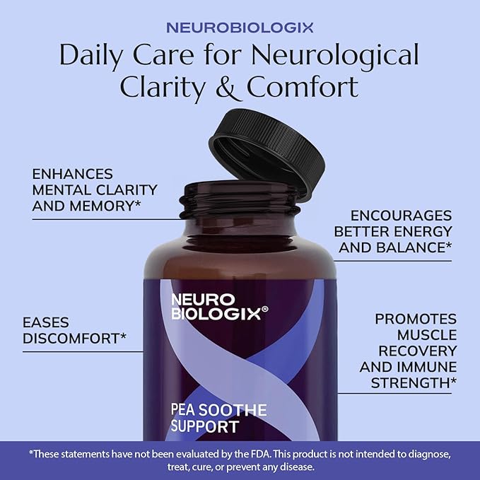 PEA Soothe Support Natural Relief Formula - PEA Supplement Featuring PEA & Resveratrol to Support Nerve Function & Reduce Sensitivity - Promotes Recovery, Mental Clarity, Energy & Everyday Balance