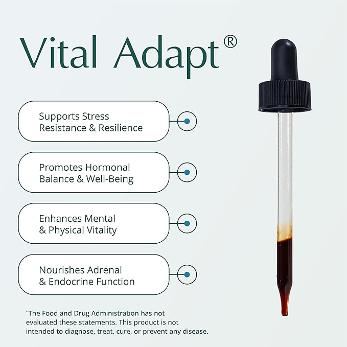 Natura Health Products Vital Adapt Supplement - Daily Nourishing Adaptogenic Tonic for Endocrine Function Support - Featuring Rhodiola, Ashwagandha, Cordyceps, Reishi (16 Fluid oz)
