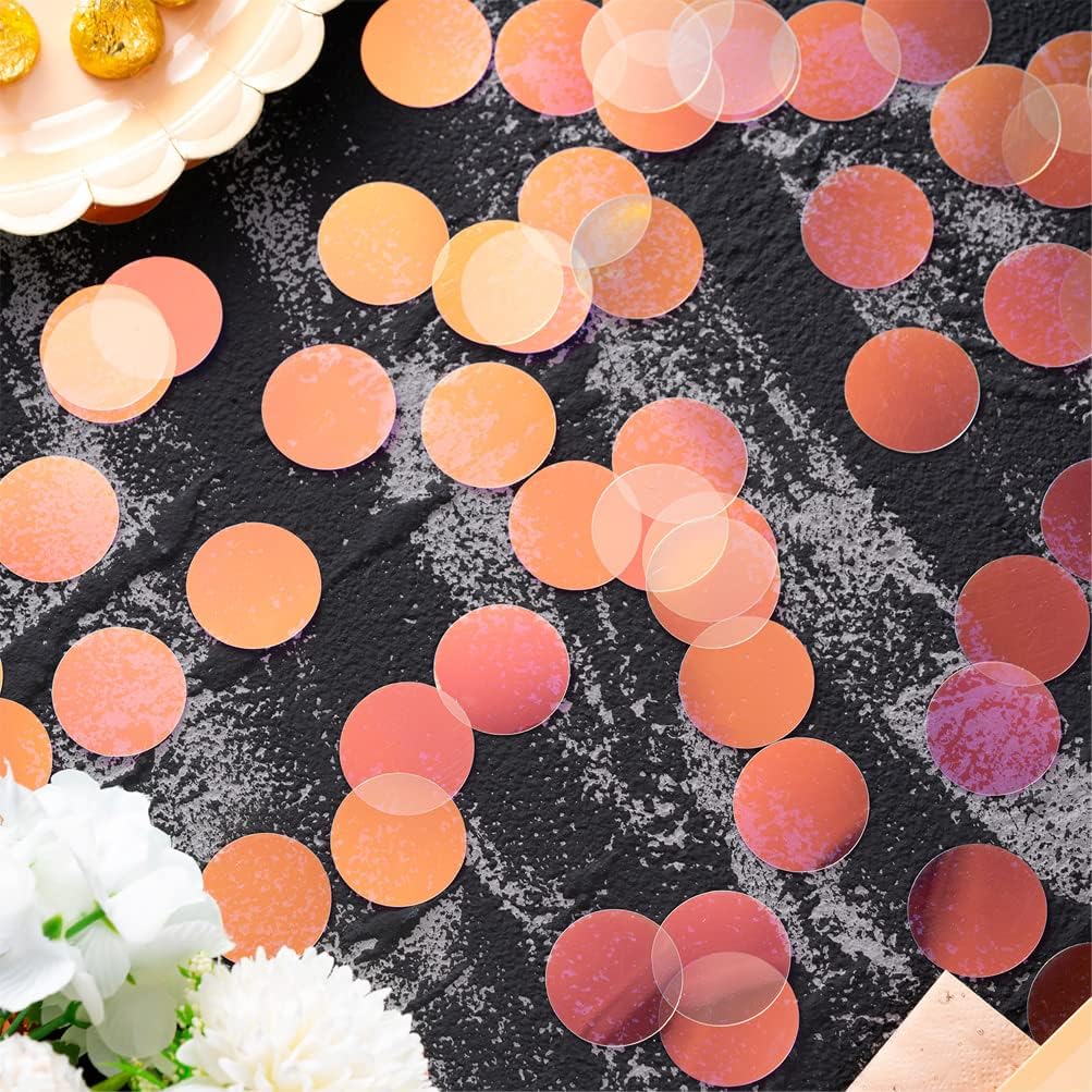 Iridescent Confetti Holographic Table Decoration for Baby Shower Birthday Party,1.2 inch in Diameter,200 Counts