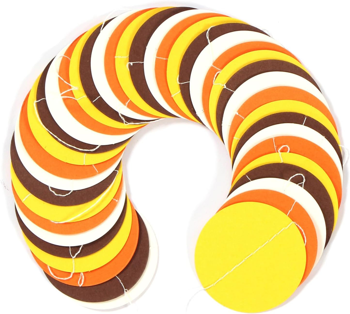 Brown-Orange Yellow Party-Decorations Baby-Shower Garland - 52Ft Fall Autumn Harvest Thanksgiving Friendsgiving Paper Streamers Banner,Birthday Bridal Wedding Bachelorette Hanging Decor Ouruola