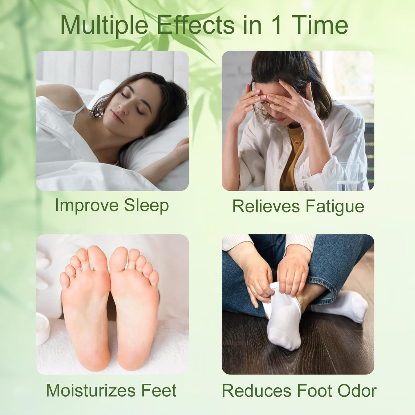 (20 Pads) Deep Cleansing Foot Pads for Better Sleep, Natural Bamboo Foot Patch | Relieve Stress, Improve Sleep and Relaxation