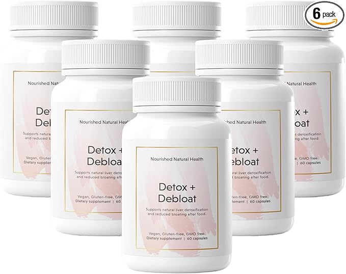 Nourished Natural Health Detox + Debloat - Milk Thistle & Dandelion Root Vegan Supplement for Women - Bloating Relief & Digestion Support - 360 Capsules