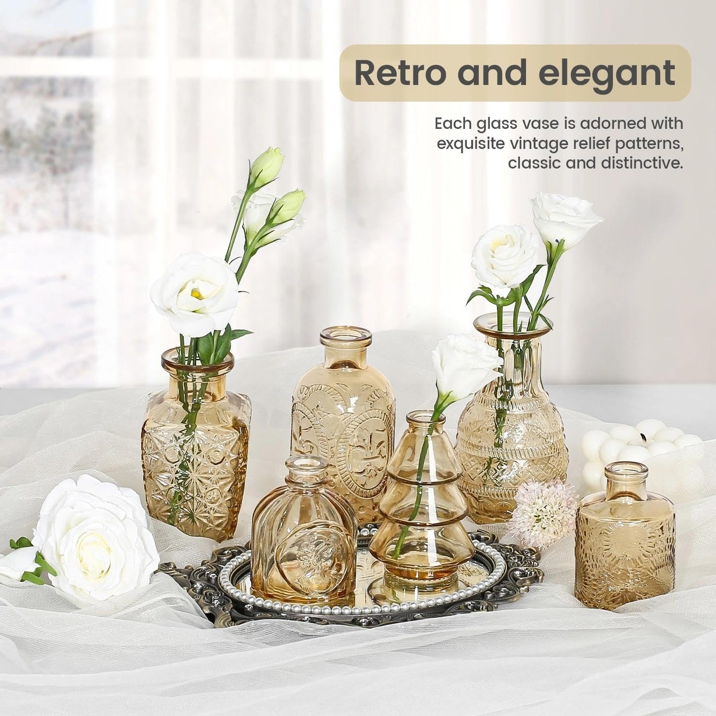 Mini Bud Vases As Wedding Centerpieces for Tables,Clear Bud Vases for Flowers,Small Flower Vases Suitable for Birthday Party,Anniversary,Wedding Reception,Baby Shower (Gold, 12PCS)