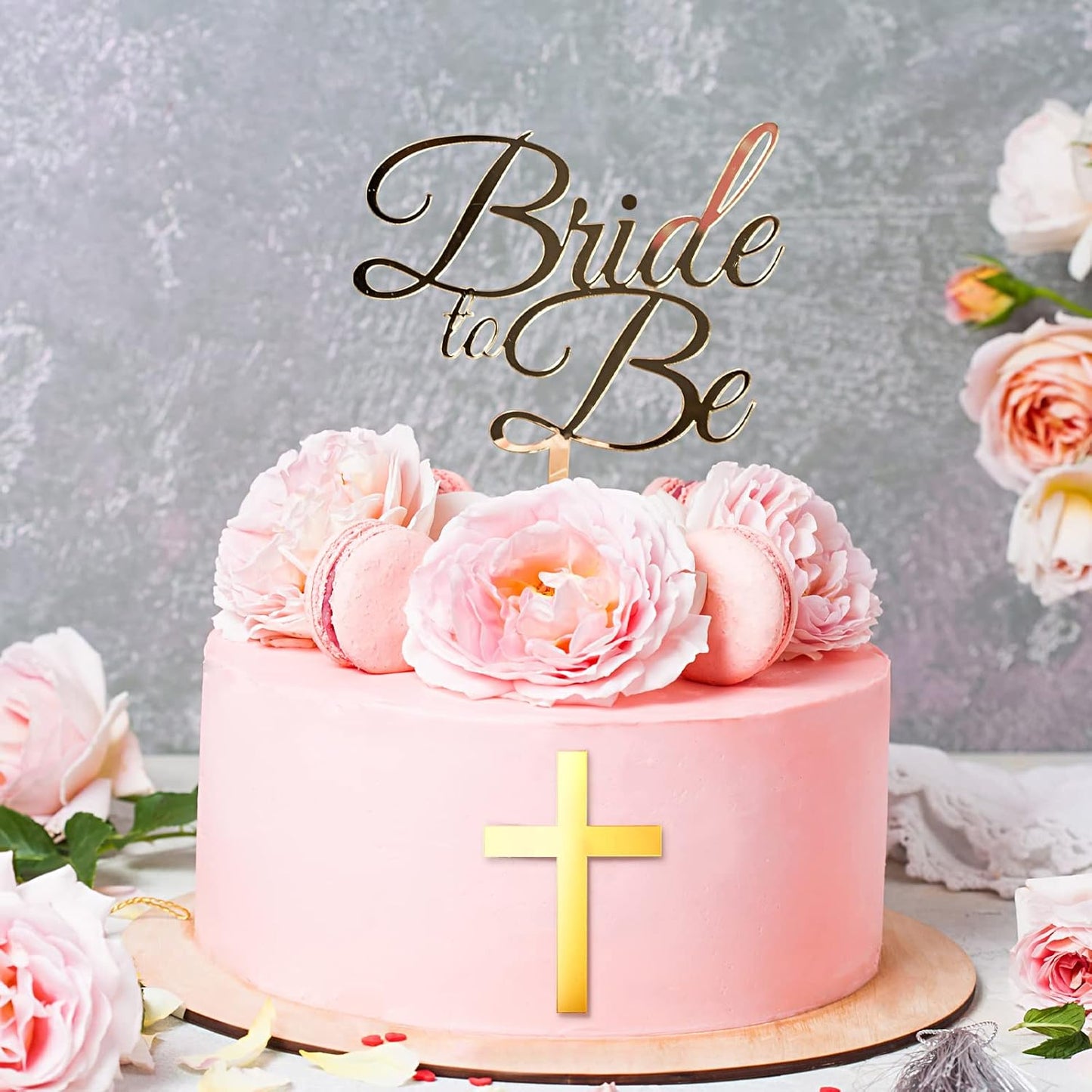 Blulu 16 Pieces Baptism Cake Toppers Crossing Cupcake Toppers Gold Mirror Acrylic Cake Picks Baptism Decor Christian Decorations(Classic Style)