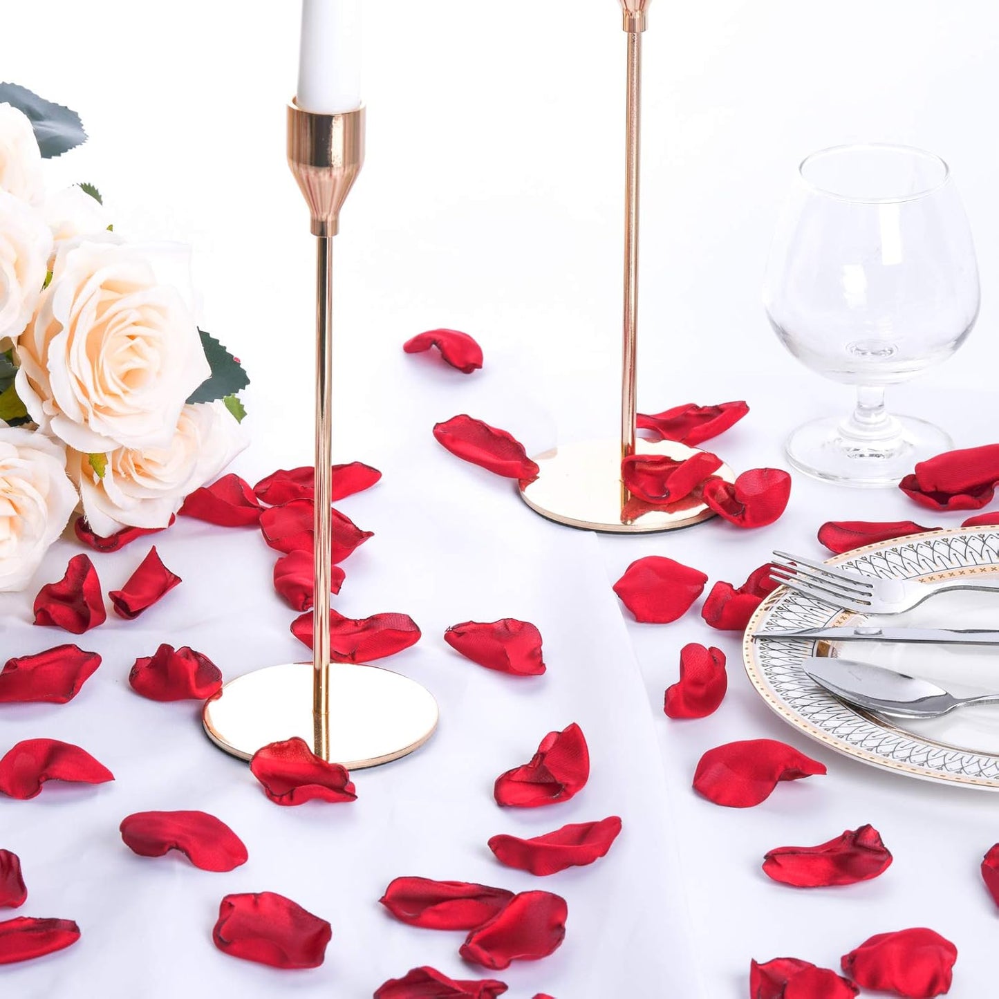 Burgundy Rose Petals 300pcs Silk Rose Petals Flower Petals for Wedding Flower Girl Basket Anniversary Romantic Night Party Table Centerpieces Valentines Decoration(Burgundy)