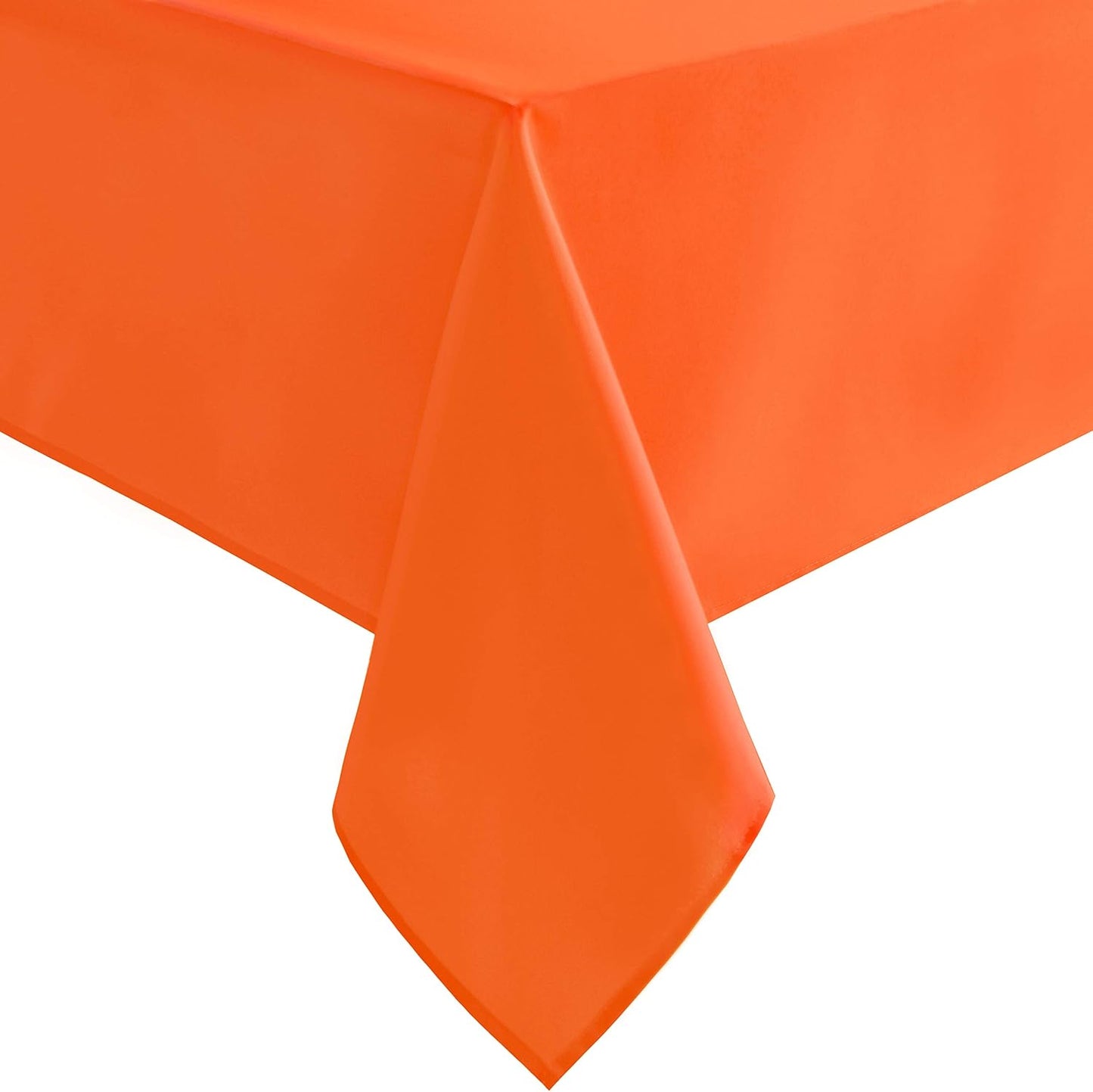 Hiasan Pumpkin Orange Square Tablecloth - Waterproof and Spillproof Restaurant Washable Polyester Table Cloth for Dining Room, 54 x 54 Inch