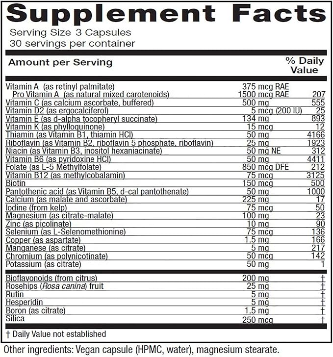 Vitanica Women's Symmetry, High Potency Multivitamin and Mineral, Vegan, 90 Capsules