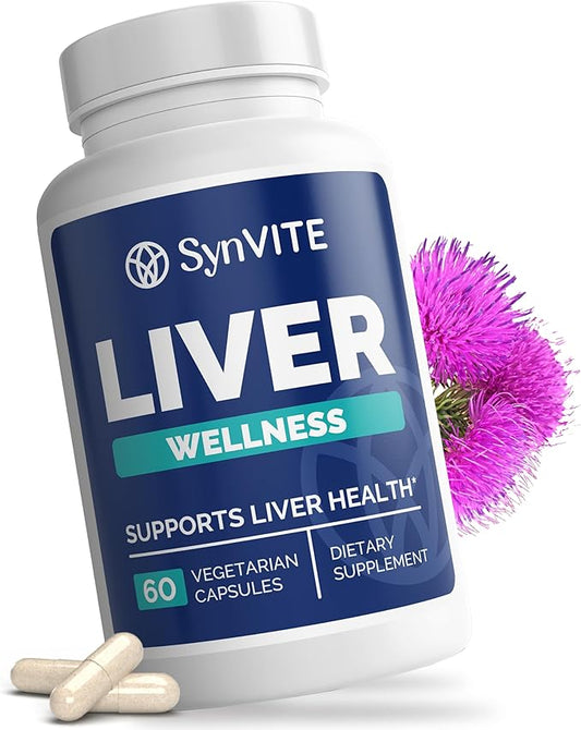 Liver Wellness - Liver Cleanse Supplement - Liver Health Support - with Milk Thistle, Artichoke, Dandelion, Beet Root, Turmeric & More - Vegetarian, Non GMO, Gluten Free - 60 Capsules