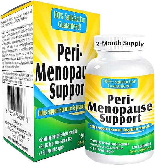 2-Month PeriMenopause Supplements (All-in-1) Women's Hormone Support | Blend of 11 Herbs & Extracts | Peri-Menopause Supplement for Women | Female Hormonal Balance | 60-Day Supply | 120 Capsules