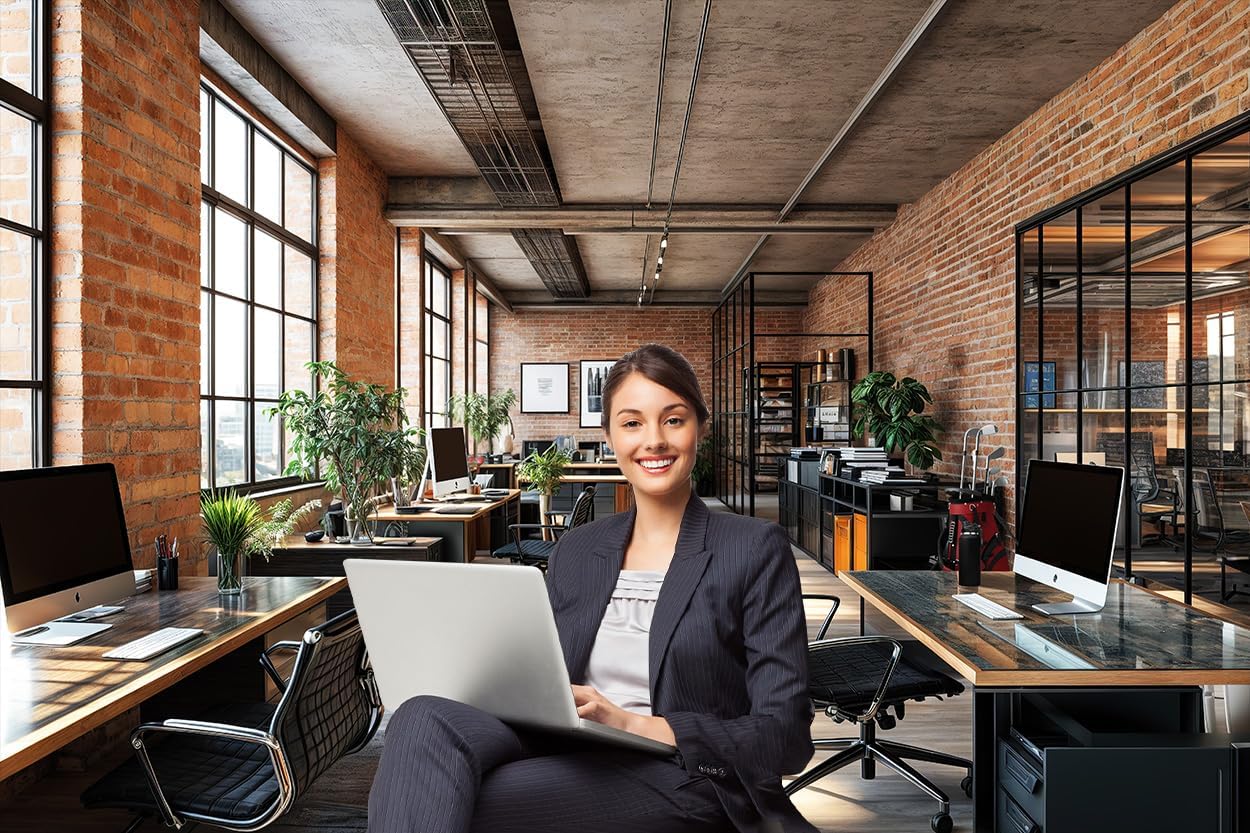 5X5ft Office Video Photo Backdrop Photography Background for Recording Conference, Zoom Home Podcast Backdrops Photo Booth Prop Decorations Wall Decor Tablecloth