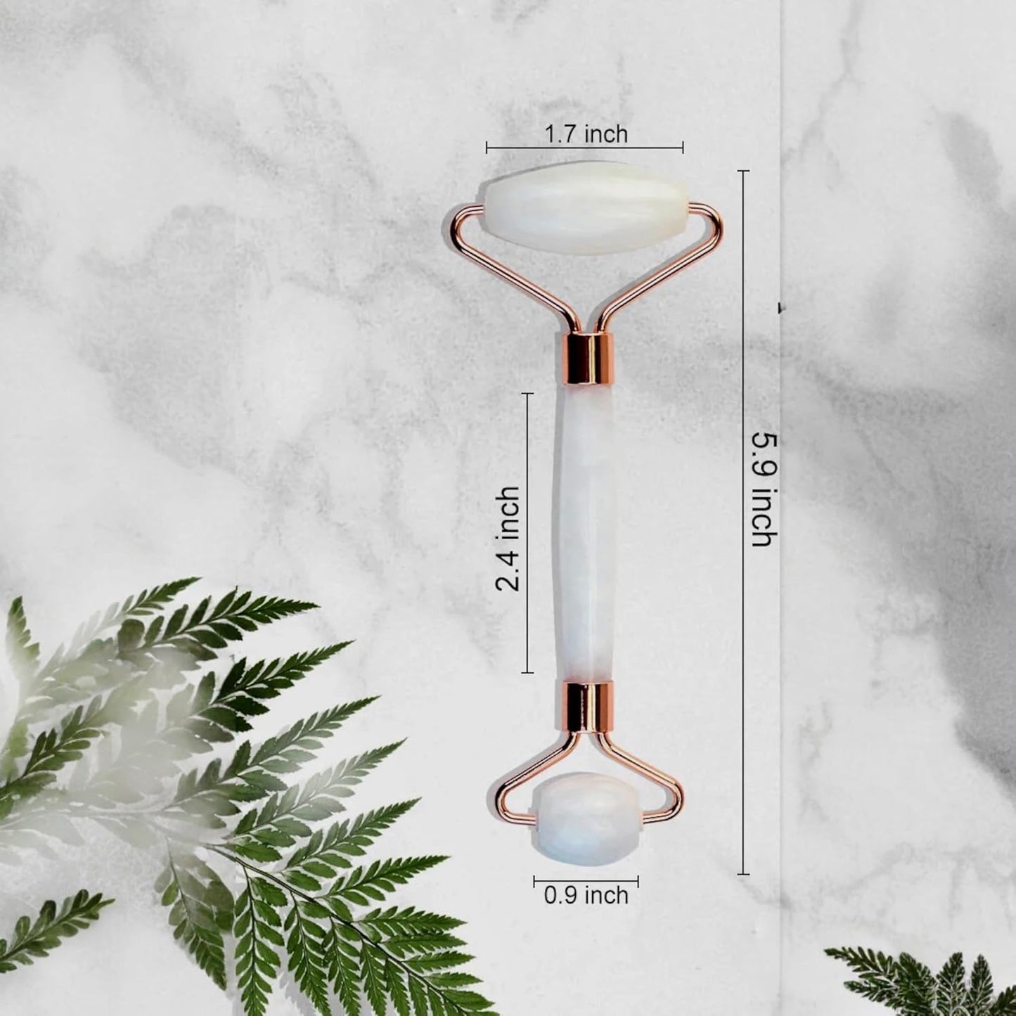 Generic Lucky LAMA White Jade Roller and Gua Sha 2 in 1 Set for Face and Body Anti Aging, Anti-Wrinkle, Reducing Puffiness and Redness Facial Tools Face Roller and Gua Sha Set for Men Women