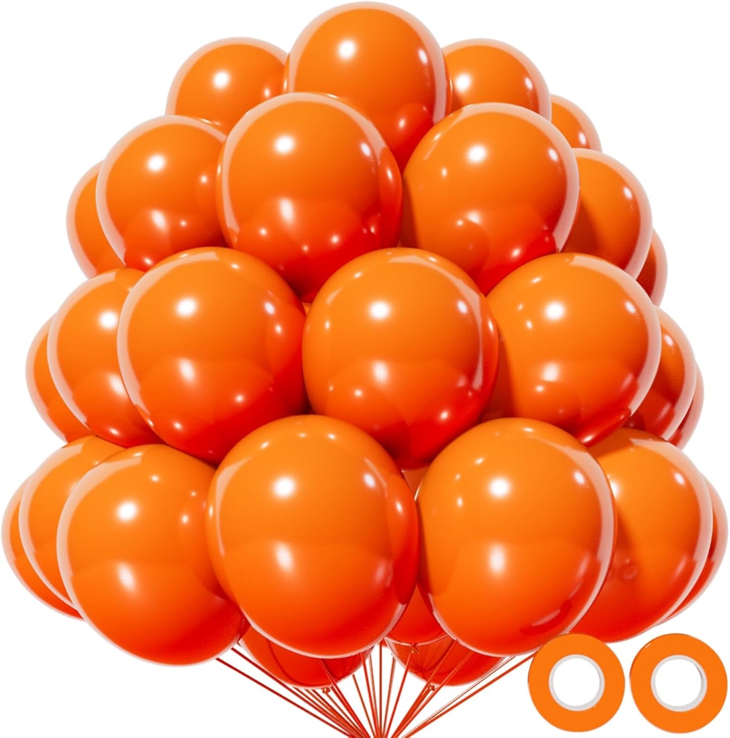 KAWKALSH Orange Balloon 12 Inch, 110pcs Latex Party Balloons Helium Bright Color for Birthday Baby Shower Wedding Party Supplies Arch Garland Decoration