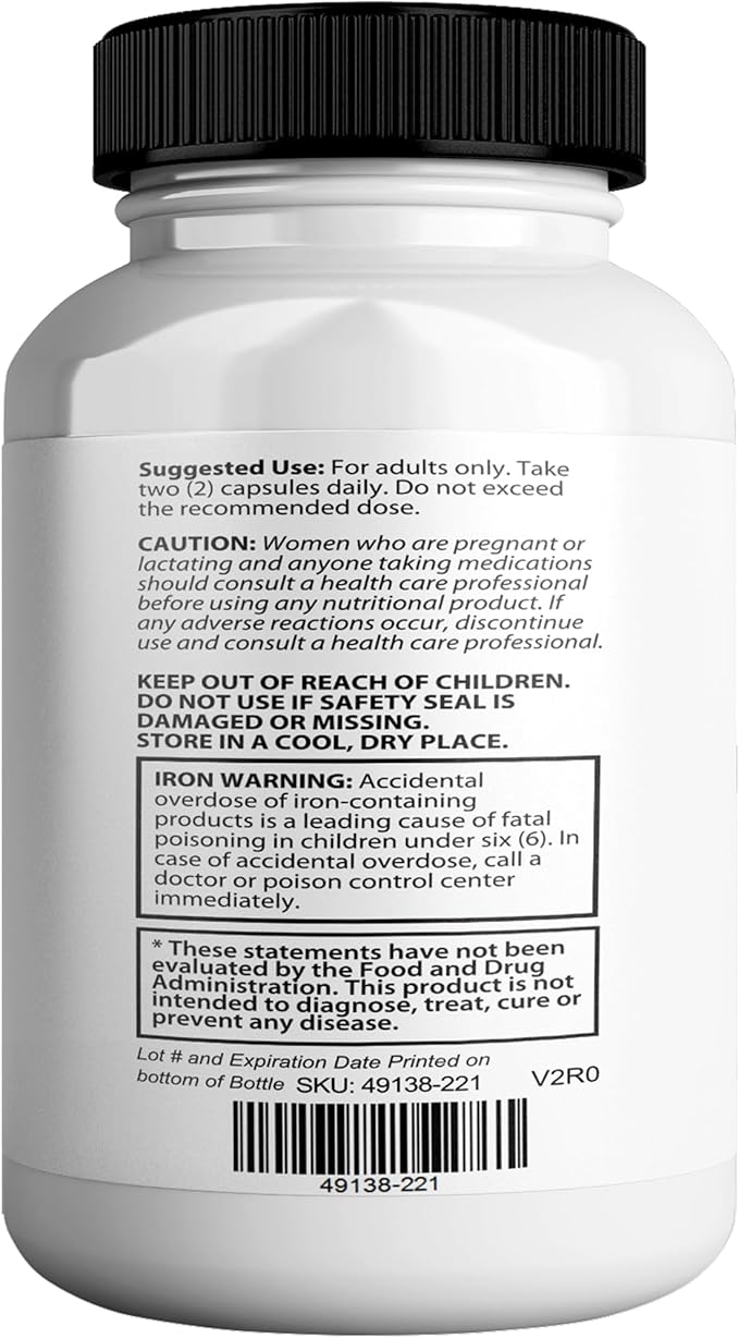 Derma Prime Plus Max Hair Skin Nail Supplement, 60 Capsules, with Biotin 5000mcg, Vitamins, Minerals, Herbal Blend (5)