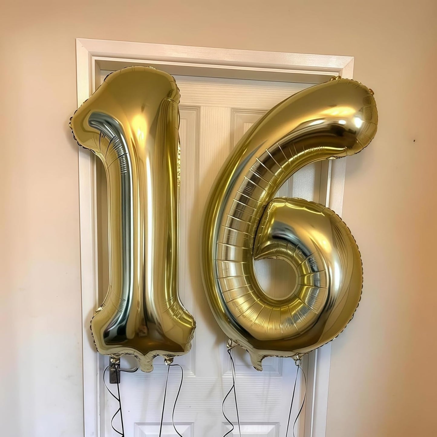Champagne Gold 0 Balloon,40 Inch Light Gold Number 0 Balloon Big Foil Mylar Helium 0 Balloon for Birthday Party