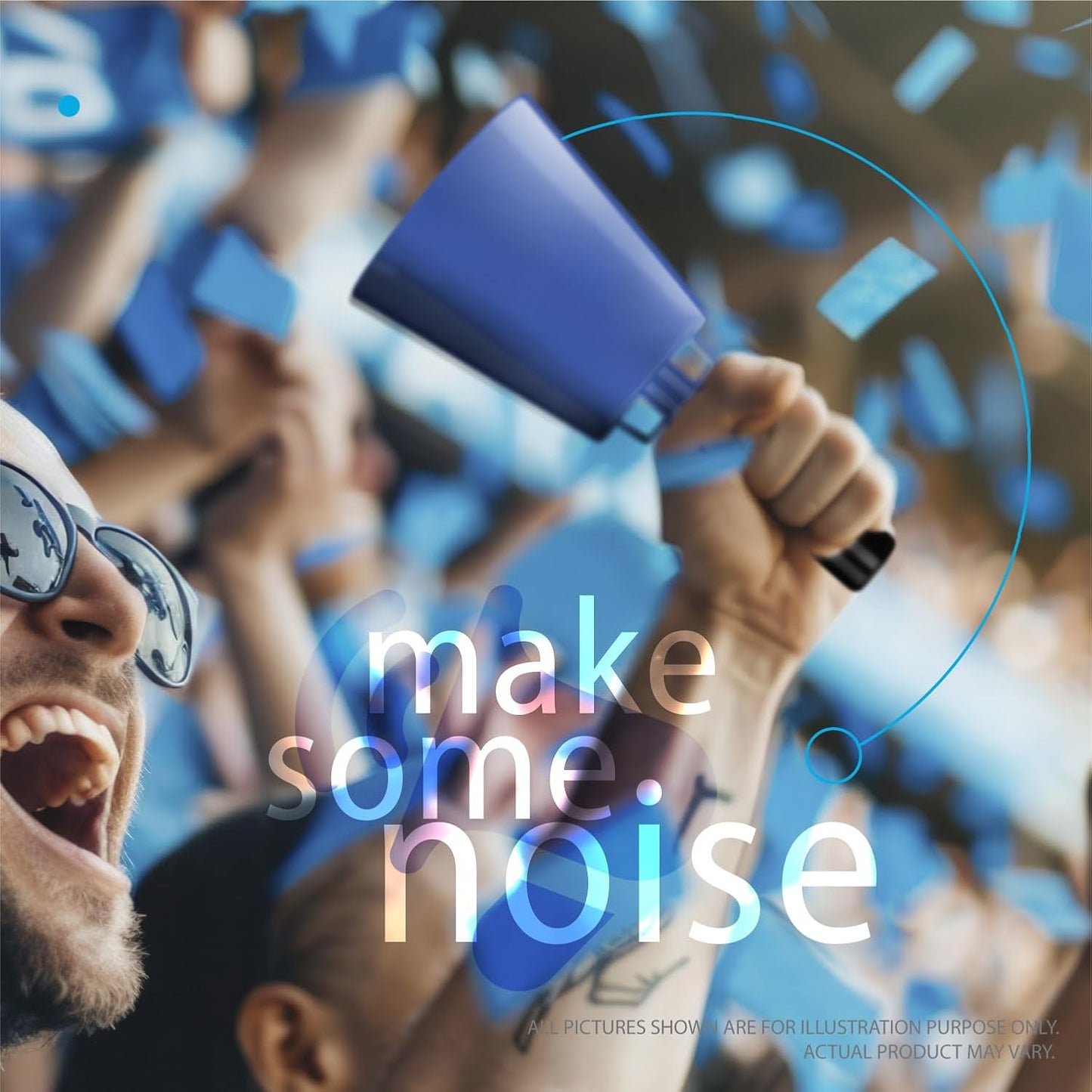 Deke Home - 2 Pack 10 Inch Steel Cowbells with Handle, Loud Noise Makers for Football, Sports, Parties, Competitions, School Spirit & Safety, Large Hand Bell for Cheering & Percussion Instrument