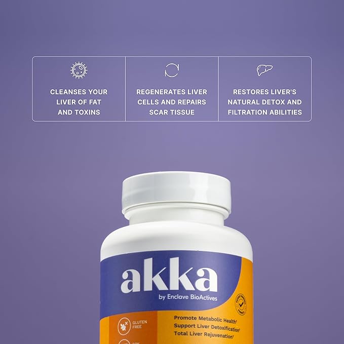 AKKA Premium Liver Cleanse Detox & Repair Superbiotic: Liver Detox, Regeneration, & Restoration Liver Support Supplement with Bioavailable Pasteurized Akkermansia | Vitality | Metabolism | Immunity