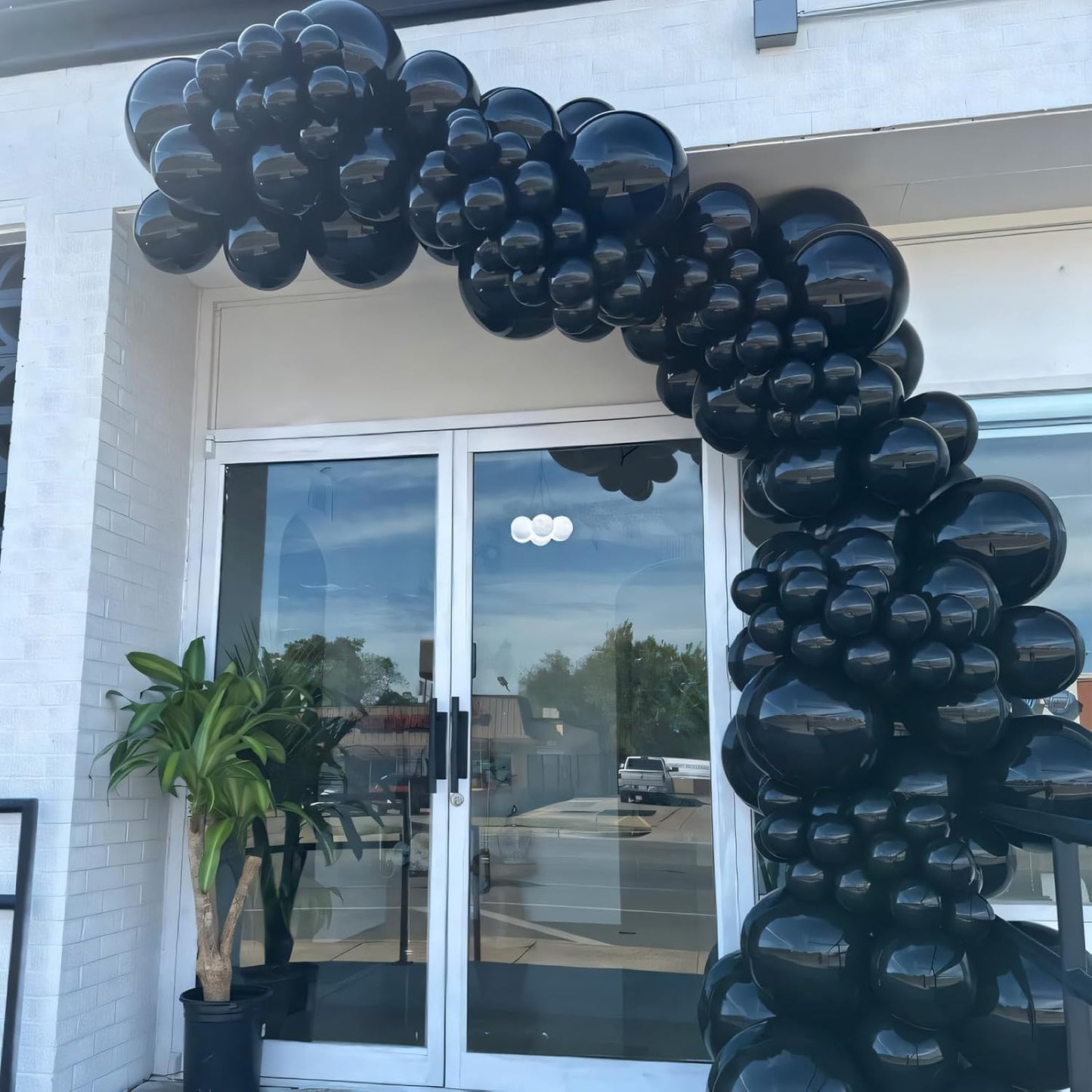 110pcs Black Balloons 12 Inch Black Balloon Arch Kit for Birthday Anniversary Graduation Baby Shower Holiday Party Decorations